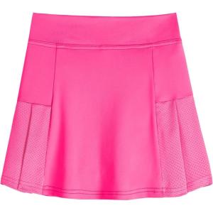 Arshiner Girl’s Sport Skirts with Shorts Athletic Pleated Skort Colorful Performance Skorts(Rose Red)