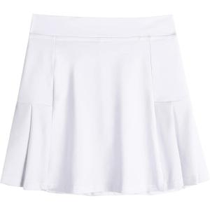 Arshiner Girl’s Sport Skirts with Shorts Athletic Pleated Skort Colorful Performance Skorts(White)