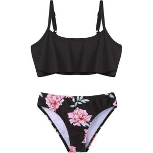 Arshiner Girls Swimsuit Two Pieces Bikini Set Ruffle Bathing Suits Flounced Tankini Swimwear(Pat1)