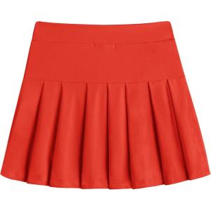 Arshiner Girl’s Tennis Skirts with Shorts Athletic Pleated Skirt Workout Performance Skorts with Pockets for Kids 4-13Y(Red)