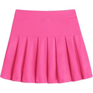 Arshiner Girl’s Tennis Skirts with Shorts Athletic Pleated Skirt Workout Performance Skorts with Pockets for Kids 4-13Y(Rose Red)