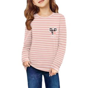 Arshiner Girls Unicorn Shirts Short Sleeve Flip Sequin T-Shirt Tops(Pink Stripe)