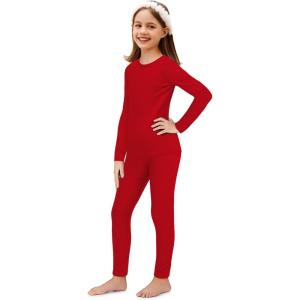 Arshiner Thermal Underwear for Kids Long Johns Girls Base Layer Top and Bottom Set(Red)
