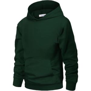 Arshiner Unisex Kids Soft Pullover Hooded Sweatshirt with Pocket Basic Hoodies Sportswear Age 4-13 Years(Deep Green)