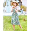 Arshiner Girl Summer Spaghetti Strap Casual Knee Length Cami Dresses for 4-12 Year(Rabbit)