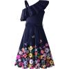 Navy Blue+flower