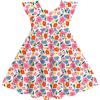 Arshiner Toddler Dress Girls Backless Tiered Summer Dresses Cute Swing Beach Sundress with Pockets for 2-8Y(White & Flower)