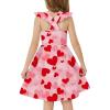 Arshiner Toddler Dress Girls Summer Ruffle Sleeve Backless Dresses Casual Sundress with Pockets 2-8Y(Love Heart)