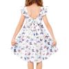 Arshiner Toddler Dress Little Girls Summer Cotton Backless High Low Hem Beach Casual Sundress with Pockets(Butterfly)