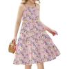 Arshiner Toddler Summer Cami Dress Boho Sundress Casual Sleeveless Dresses(Flower in Pink)