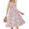 Arshiner Toddler Summer Cami Dress Boho Sundress Casual Sleeveless Dresses(Flower in White)