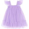 Arshiner Toddler Tulle Dress for Girls Layered Tutu Ruffle Dresses Swing Twirly Fairy Summer Birthday Party Wedding Sundress(Purple)