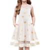 Arshiner Girls Elegant Dresses Sleeveless Round Neck A-line Party Dance Graduation Mesh Dress Size 5-16(Stardust)