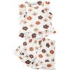 Arshiner Toddler Girls Clothes Ribbed Knit Ruffle Sleeveless Tops and Shorts with Pockets Cute Summer 2 Pieces Short Sets(Floral Print-b)