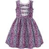 Arshiner Toddler Girls Summer Dress Back Bowknot Sleeveless Twirly Casual Beach Party Sundress with Pockets(Blue Leopard)