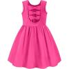 Arshiner Toddler Girls Summer Dress Back Bowknot Sleeveless Twirly Casual Beach Party Sundress with Pockets(Hot Pink)