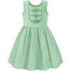 Arshiner Toddler Girls Summer Dress Back Bowknot Sleeveless Twirly Casual Beach Party Sundress with Pockets(Light Green)