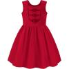 Arshiner Toddler Girls Summer Dress Back Bowknot Sleeveless Twirly Casual Beach Party Sundress with Pockets(Red)