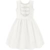 Arshiner Toddler Girls Summer Dress Back Bowknot Sleeveless Twirly Casual Beach Party Sundress with Pockets(White)