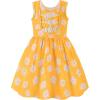 Arshiner Toddler Girls Summer Dress Back Bowknot Sleeveless Twirly Casual Beach Party Sundress with Pockets(Yellow Floral)