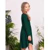 Arshiner Girl Long Sleeve A Line Skater Casual Twirly Casual Dress