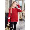 Arshiner Girls Crewneck Sweatshirt Color Block Long Sleeve Knit Sweaters Tunic Tops for 5-13 Years