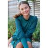 Arshiner Girl’s Sheer Contrast Mesh Long Sleeve Stand Collar Casual Vintage Party Dress for 5-13 Years