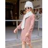 Arshiner Girl’s Sweater Dress Puff Long Sleeve Casual Cable Knit Pullover Fall Dresses for 6-12 Years(Dust Pink)