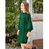 Arshiner Girl’s Sweater Dress Puff Long Sleeve Casual Cable Knit Pullover Fall Dresses for 6-12 Years(Green)