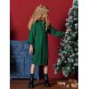 Arshiner Girl’s Sweater Dress Puff Long Sleeve Casual Cable Knit Pullover Fall Dresses for 6-12 Years(Green)