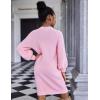 Arshiner Girl’s Sweater Dress Puff Long Sleeve Casual Cable Knit Pullover Fall Dresses for 6-12 Years(Pink)