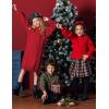 Arshiner Girl’s Sweater Dress Puff Long Sleeve Casual Cable Knit Pullover Fall Dresses for 6-12 Years(Red)