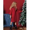 Arshiner Girl’s Sweater Dress Puff Long Sleeve Casual Cable Knit Pullover Fall Dresses for 6-12 Years(Red)