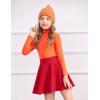 Arshiner High Waist A-line Skirt Flared Swing Skater with Zipper,Red,10-11 Years