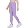 Arshiner Girls Fleece Lined Leggings High Waist Water Resistant Warm Winter Tights Running Athletic Yoga Pants for Kids(Purple)