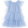 Arshiner Girls Tulle Dress Toddler Layered Tutu Dresses Rainbow Sequin Summer Party Birthday Wedding Cake Dress Photo Shoot(Blue)