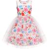 Arshiner Toddler Sleeveless Formal Dress Fancy Cute Tulle Glitter Party Holiday Kids Dresses(Floral)
