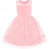 Arshiner Toddler Sleeveless Formal Dress Fancy Cute Tulle Glitter Party Holiday Kids Dresses(Pink Floral)