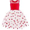 Arshiner Toddler Sleeveless Formal Dress Fancy Cute Tulle Glitter Party Holiday Kids Dresses(Red Heart)