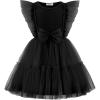 Arshiner Toddler Tutu Dress Girls Tulle Ruffle Bowknot Dresses Summer Wedding Birthday Party Formal Princess Dress 2-6T(Black)