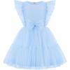 Arshiner Toddler Tutu Dress Girls Tulle Ruffle Bowknot Dresses Summer Wedding Birthday Party Formal Princess Dress 2-6T(Blue)