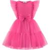 Arshiner Toddler Tutu Dress Girls Tulle Ruffle Bowknot Dresses Summer Wedding Birthday Party Formal Princess Dress 2-6T(Hot Pink)