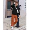 Arshiner Boys Clothes Set Long Raglan Sleeve T-Shirts + Casual Pants 2Pcs Colorblock Fall Outfits for Kids(Black / Brown)