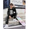 Arshiner Boys Clothes Set Long Raglan Sleeve T-Shirts + Casual Pants 2Pcs Colorblock Fall Outfits for Kids(Black / Halloween Skeleton)