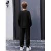 Arshiner Boys Clothes Set Long Raglan Sleeve T-Shirts + Casual Pants 2Pcs Colorblock Fall Outfits for Kids(Black / Halloween Skeleton)
