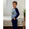 Arshiner Boys Clothes Set Long Raglan Sleeve T-Shirts + Casual Pants 2Pcs Colorblock Fall Outfits for Kids(Blue Truck)