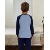 Arshiner Boys Clothes Set Long Raglan Sleeve T-Shirts + Casual Pants 2Pcs Colorblock Fall Outfits for Kids(Blue Truck)