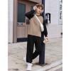 Arshiner Boys Clothes Set Long Raglan Sleeve T-Shirts + Casual Pants 2Pcs Colorblock Fall Outfits for Kids(Khaki / Black)