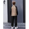 Arshiner Boys Clothes Set Long Raglan Sleeve T-Shirts + Casual Pants 2Pcs Colorblock Fall Outfits for Kids(Khaki / Black)