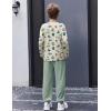 Arshiner Boys Clothes Set Long Raglan Sleeve T-Shirts + Casual Pants 2Pcs Colorblock Fall Outfits for Kids(Teddy- Cream / Green)